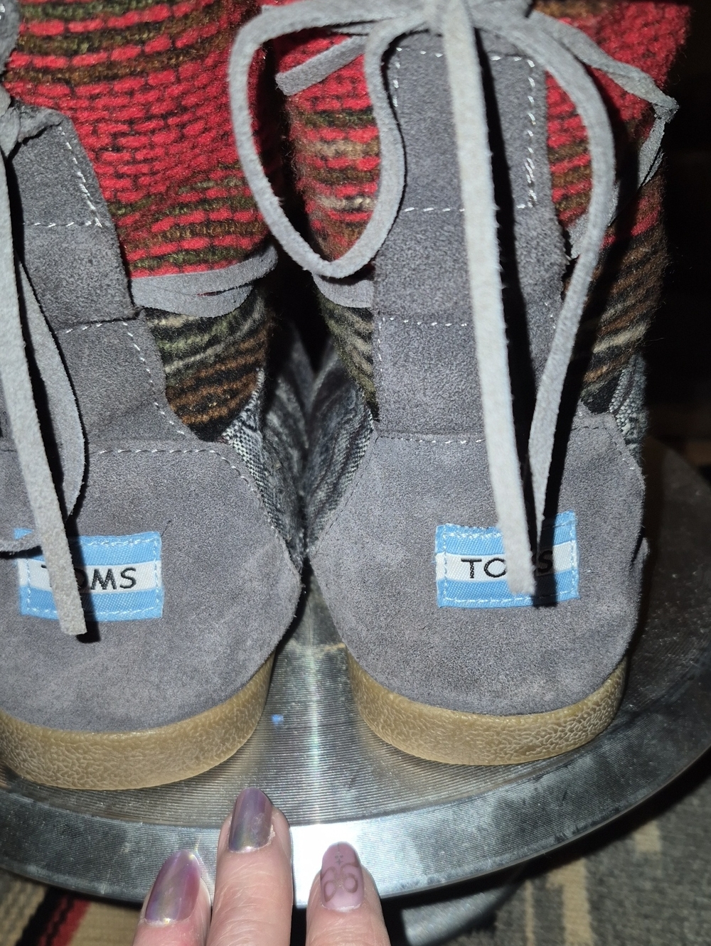 TOMS Nepal Mixed Woven Boots. thick faux fur lining Sz.7 To7.5. (#789SH) - Picture 5 of 16